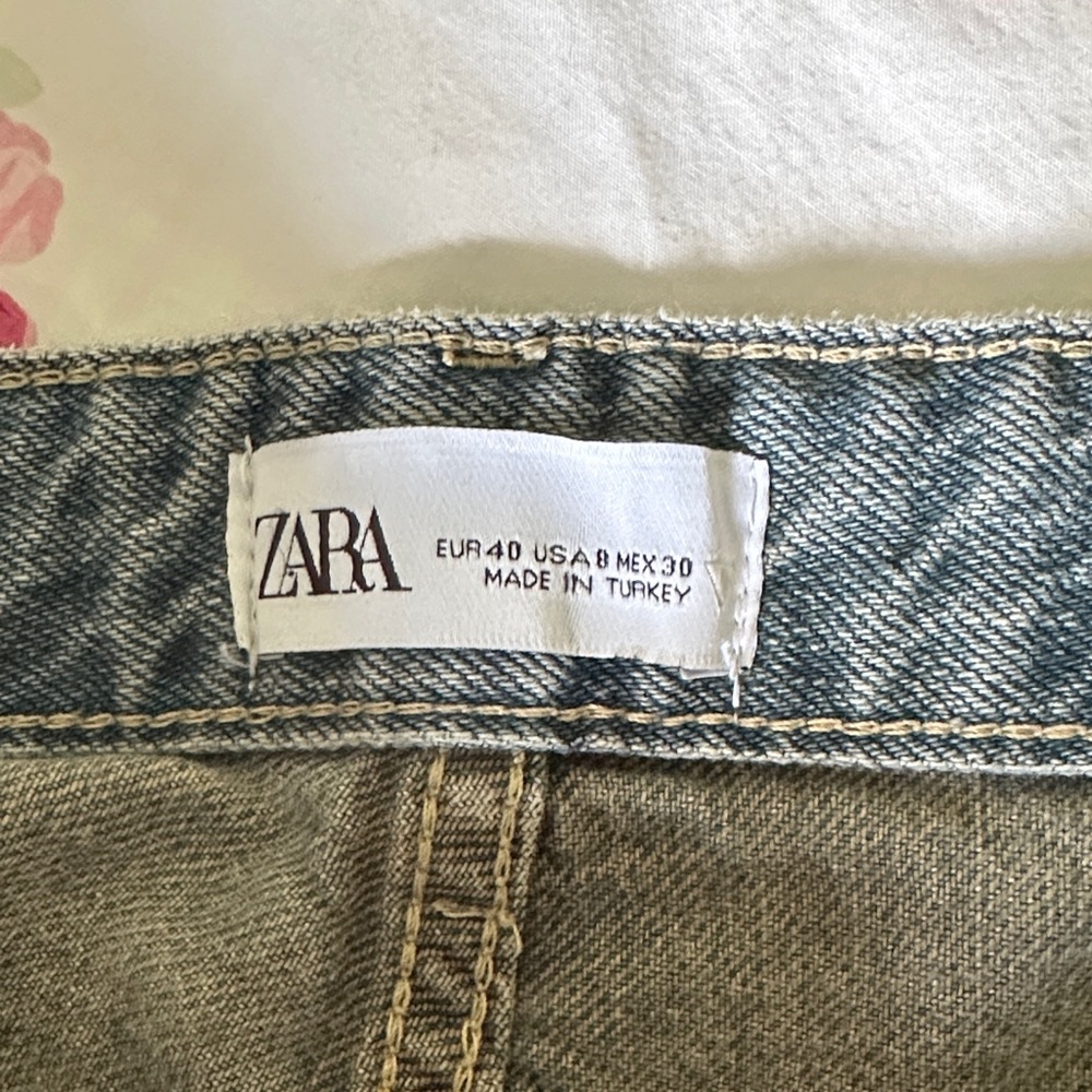 Zara Light Blue Denim Pants - Picture 4 of 5